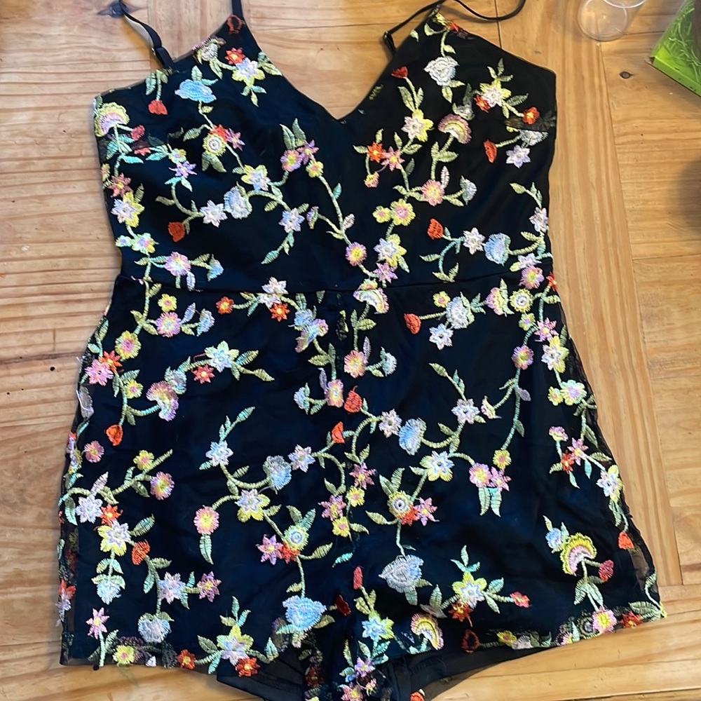 Embroidered romper